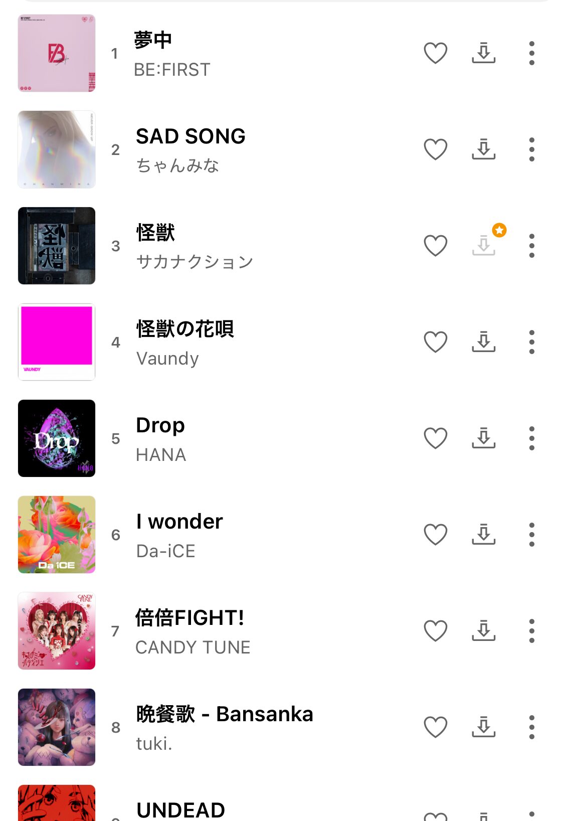 楽天ミュージック　ランキング　最新曲