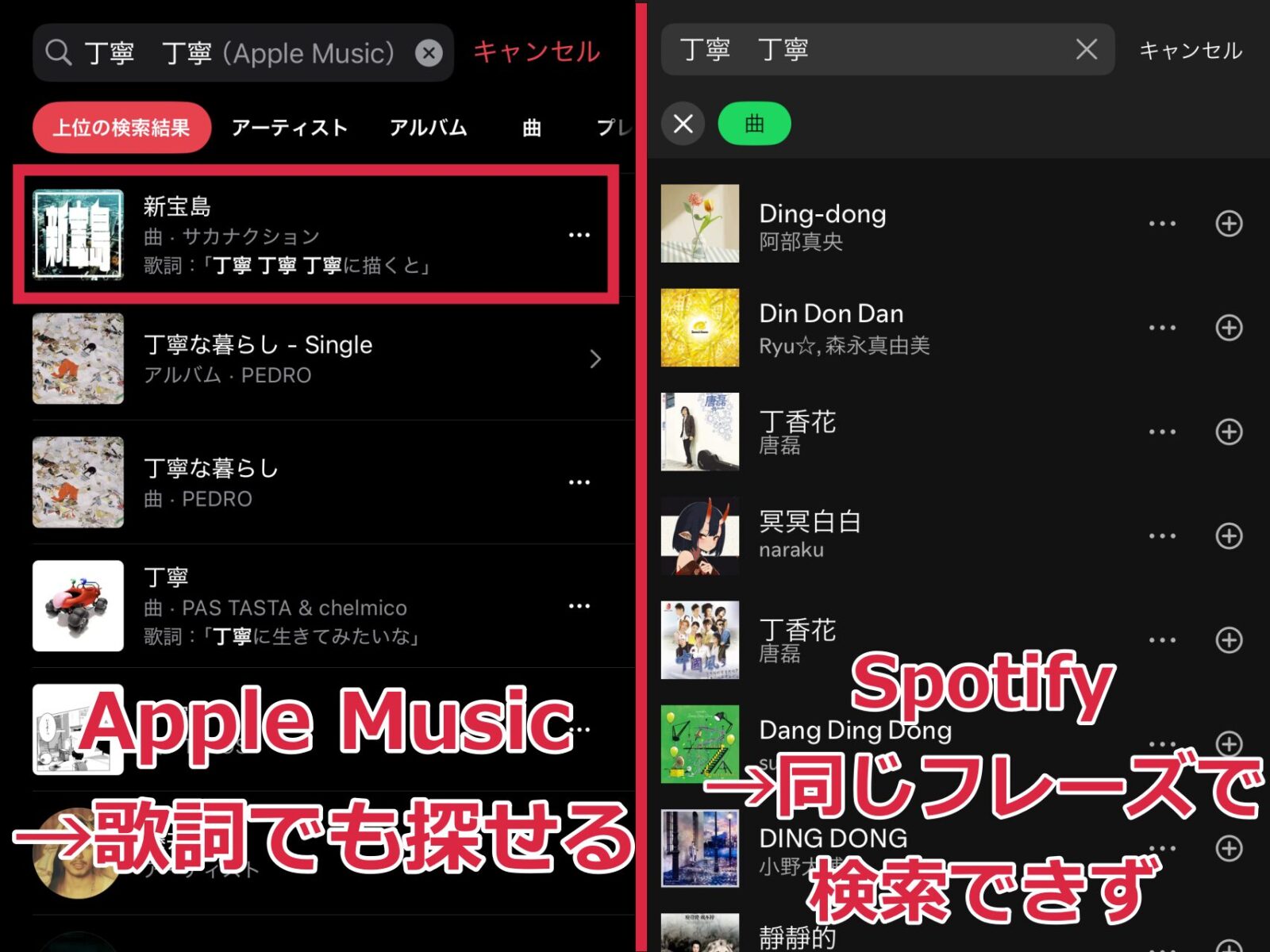 Apple Music 歌詞検索